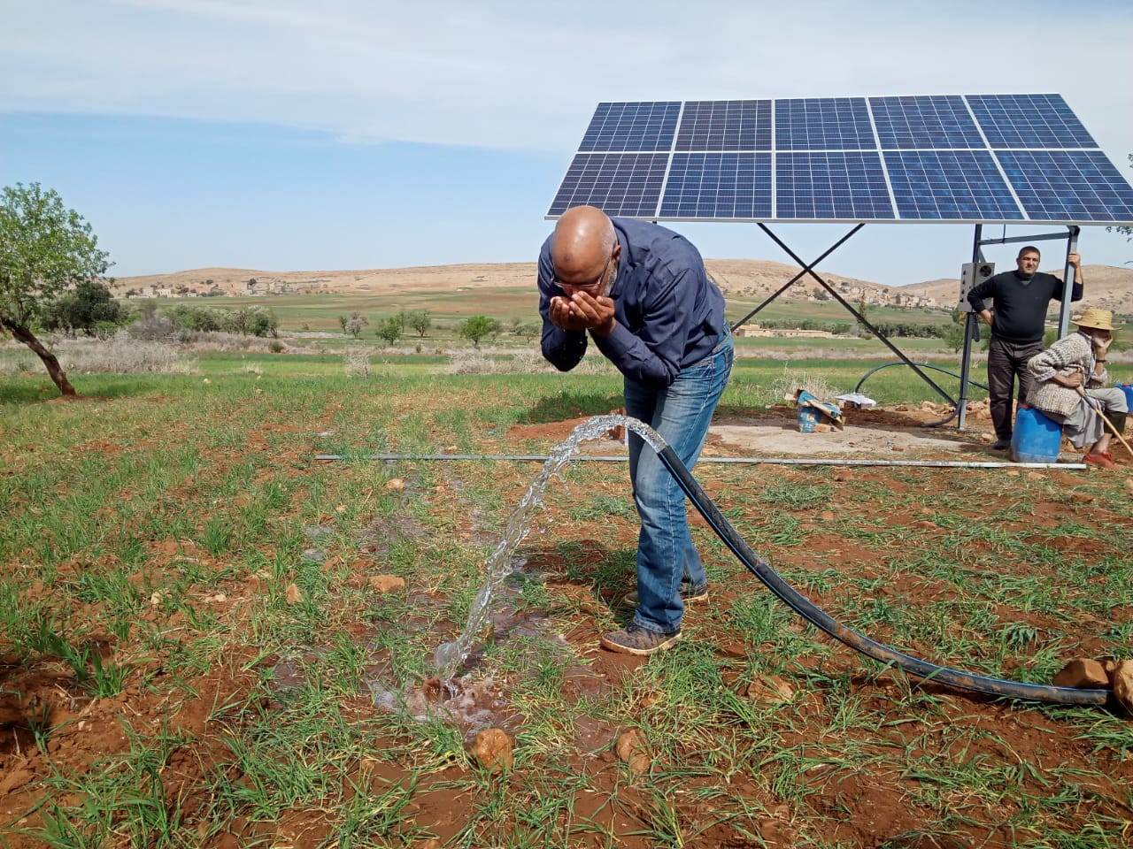 le premier jet d'eau